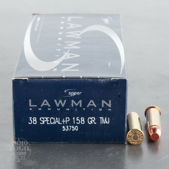 1000rds - 38 Special Speer Lawman 158gr. +P TMJ Ammo