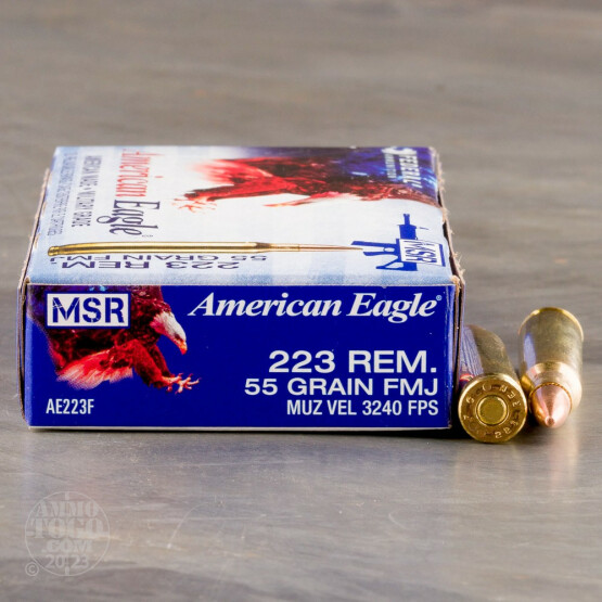 20rds - .223 Federal American Eagle 55gr. FMJ Ammo