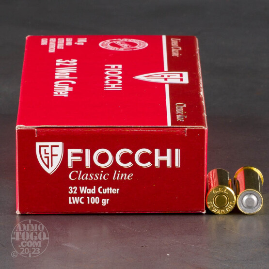 50rds – 32 S&W Long Fiocchi 100gr. Lead Wadcutter Ammo