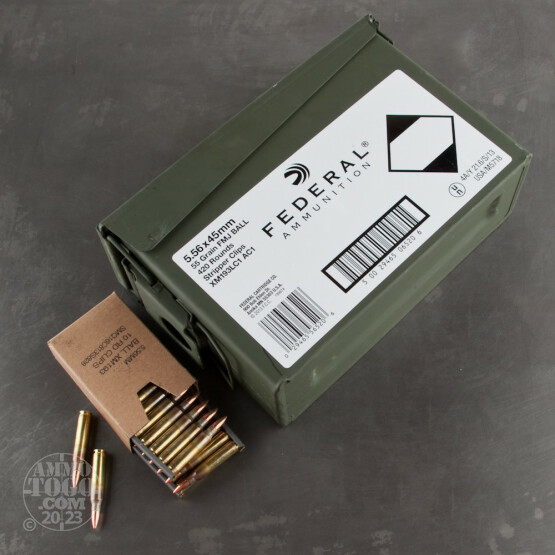 420rds - 5.56 Federal Lake City 55gr. FMJ Ammo on Stripper Clips (XM193LCAC1)