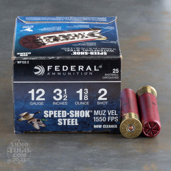25rds – 12 Gauge Federal Speed-Shok 3-1/2" 1-3/8oz. #2 Steel Shot