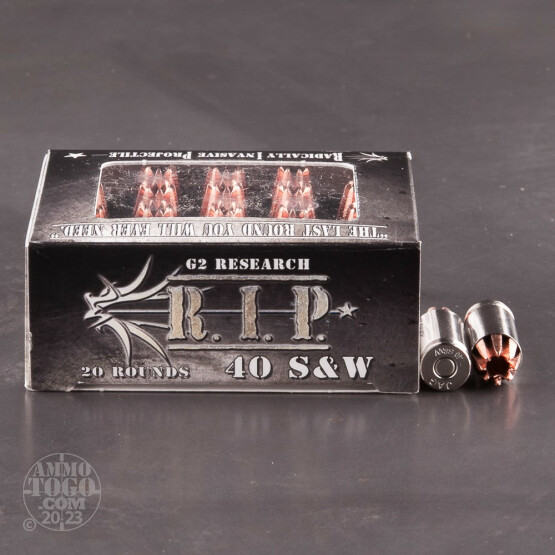 20rds - 40 S&W G2 Research RIP 115gr. HP LF Ammo