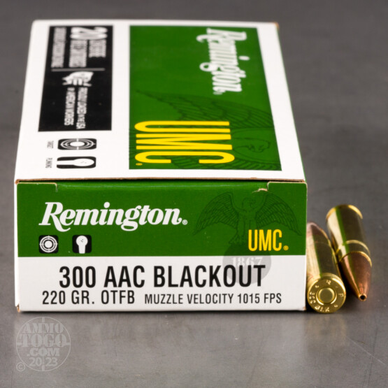 20rds - 300 AAC BLACKOUT Remington 220gr. OTFB Ammo