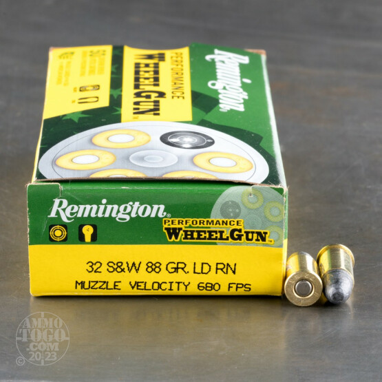 50rds - 32 S&W Remington Performance Wheelgun 88gr. LRN Ammo