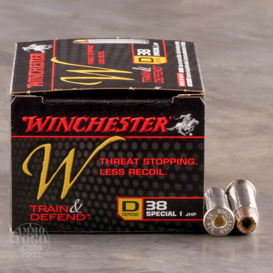 200rds - 38 Special Winchester W Train and Defend 130gr. JHP Ammo