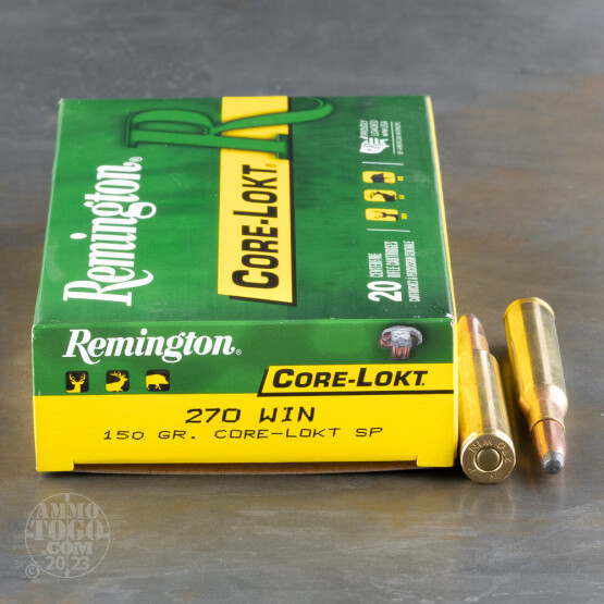 20rds - 270 Win Remington 150gr. Core-Lokt Soft Point Ammo