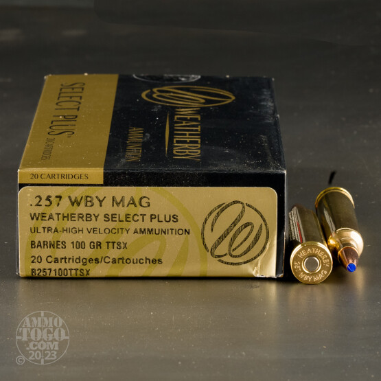 20rds – 257 Weatherby Magnum Weatherby 100gr. TSX Ammo