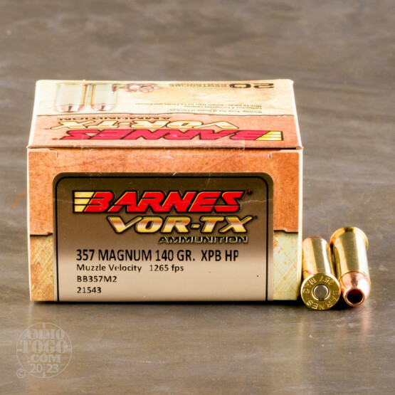 20rds - 357 Mag Barnes 140gr. XPB Hollow Point Ammo