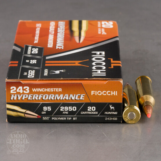 20rds - 243 Win. Fiocchi 95gr. SST Polymer Tip Ammo