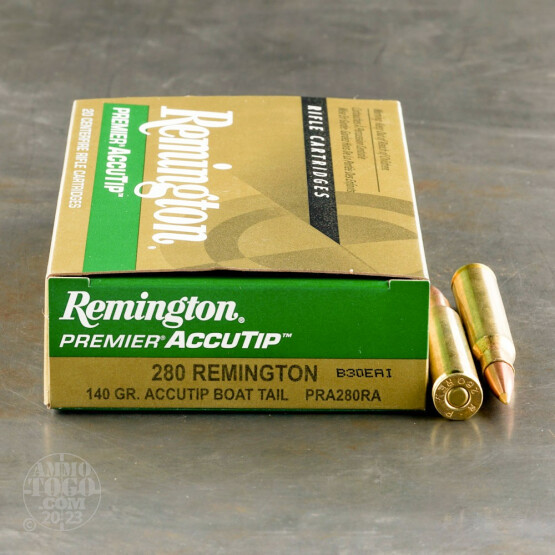 20rds – 280 Rem Remington Premier 140gr. AccuTip BT Ammo