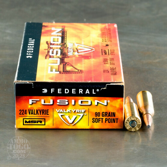 200rds - 224 Valkyrie Federal Fusion 90gr. SP Ammo