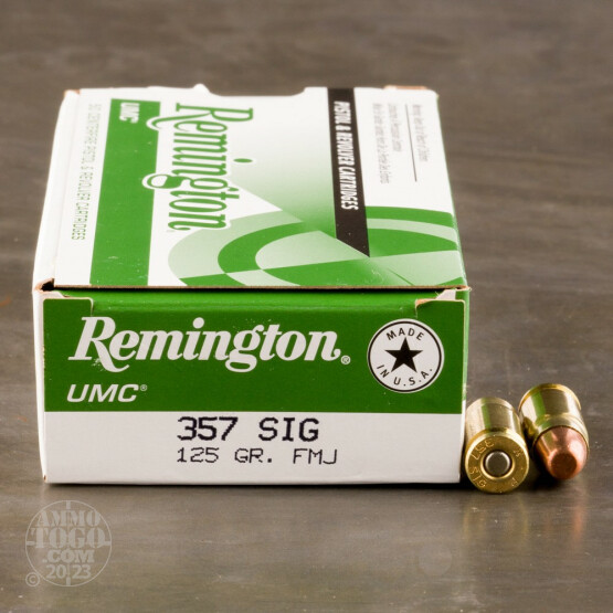 500rds - 357 Sig Remington UMC 125gr. FMJ Ammo