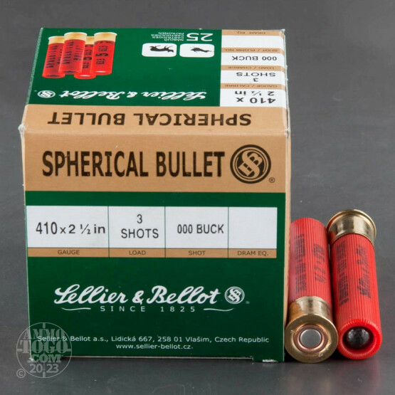 25rds - .410 Gauge Sellier & Bellot 2 1/2" 000 Buckshot Ammo