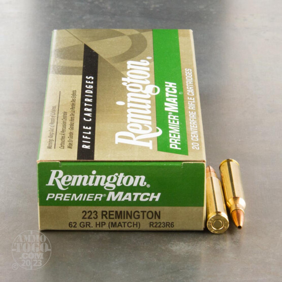 200rds – 223 Rem Remington Premier Match 62gr. HP Ammo