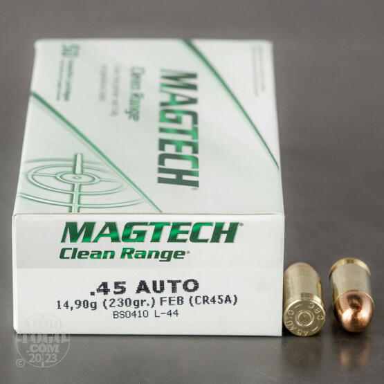 50rds - 45 ACP Magtech Clean Range 230gr. FEB Ammo