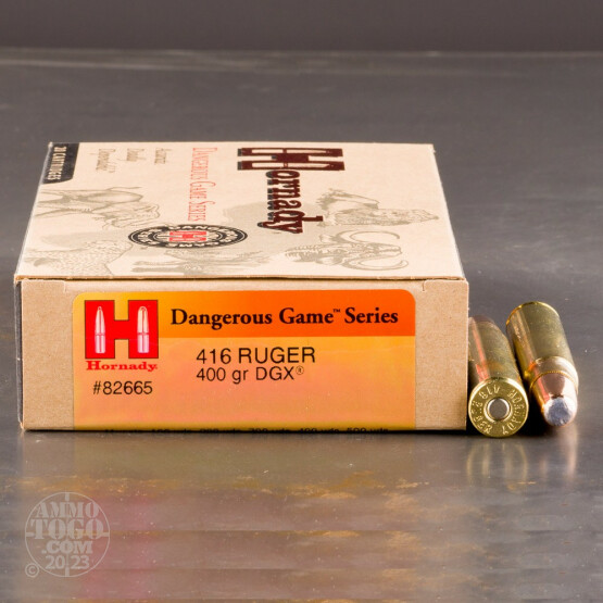 20rds - 416 Ruger Hornady 400gr. Dangerous Game eXpanding Series Ammo