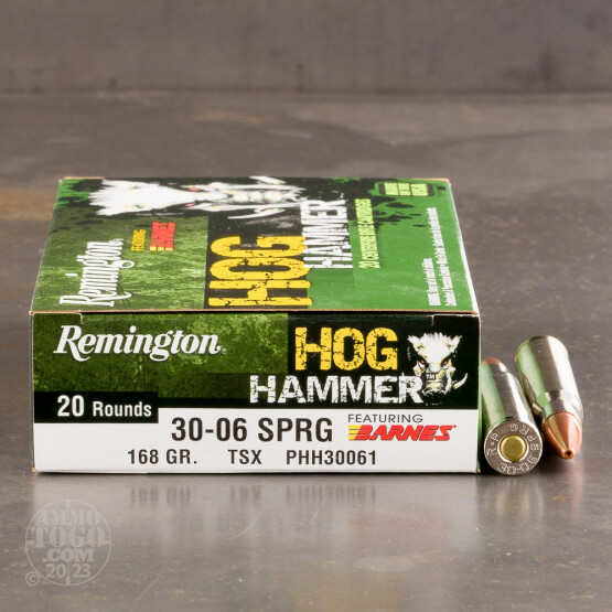 20rds – 30-06 Remington Hog Hammer 168gr. Barnes TSX BT Ammo