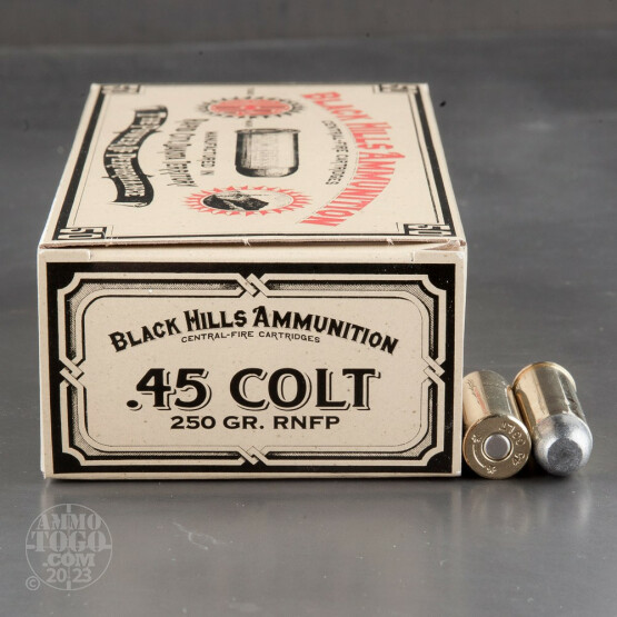50rds - 45 Long Colt Black Hills 250gr. RNFP Ammo
