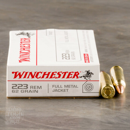 20rds - .223 Winchester USA 62gr. FMJ Ammo