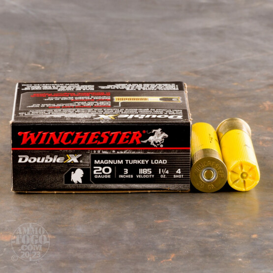 10rds - 20 Gauge Winchester Supreme Double X Magnum 3" 1 1/4oz. #4 Turkey Load