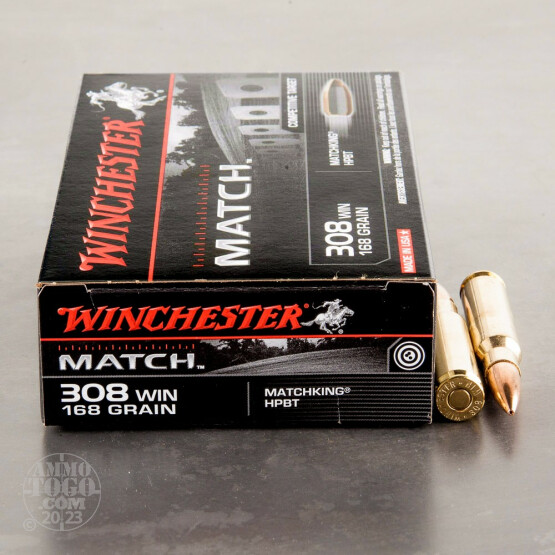 20rds - .308 Winchester Supreme 168gr. BTHP Match Ammo