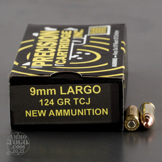 50 Rounds - 9mm Largo PCI 124 Grain TCJ-RN Ammo