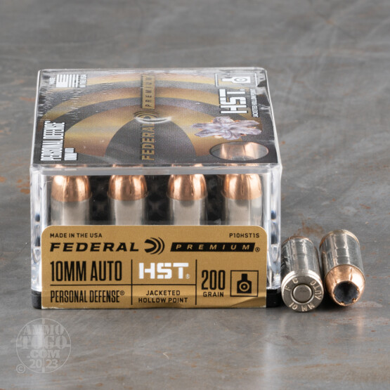 200rds – 10mm Federal Personal Defense HST 200gr. JHP Ammo
