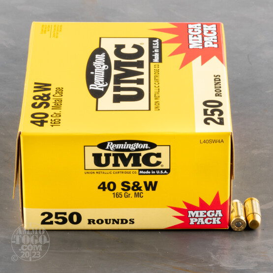 1000rds - 40 S&W Remington UMC Megapack 165gr. FMJ Ammo