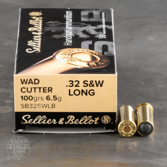 50rds – 32 S&W Long Sellier & Bellot 100gr. Lead Wadcutter Ammo
