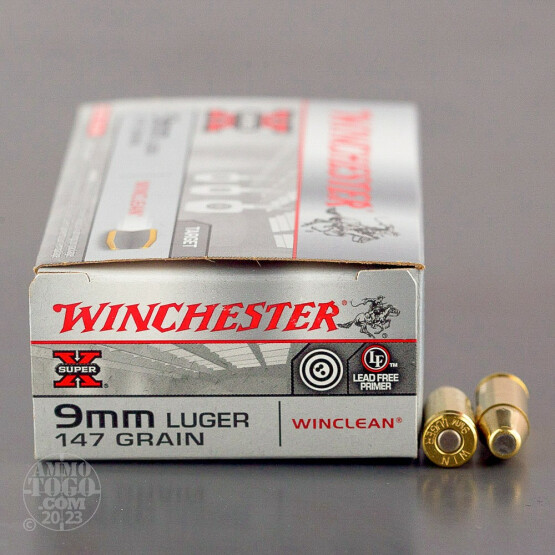 500rds - 9mm Winchester WinClean 147gr. Brass Enclosed Base (BEB)