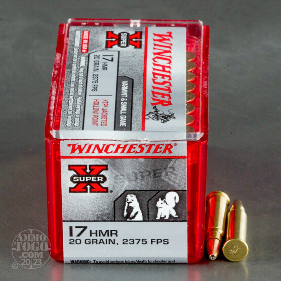1000rds – 17 HMR Winchester Super-X 20gr. XTP Ammo