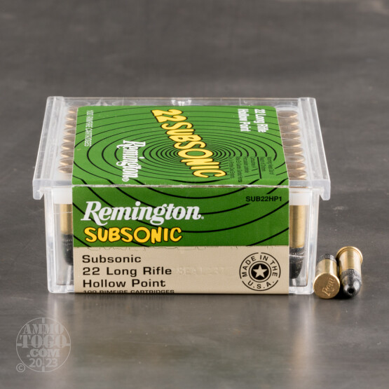 50rds – 22 LR Remington 22 Subsonic 38gr. HP Ammo