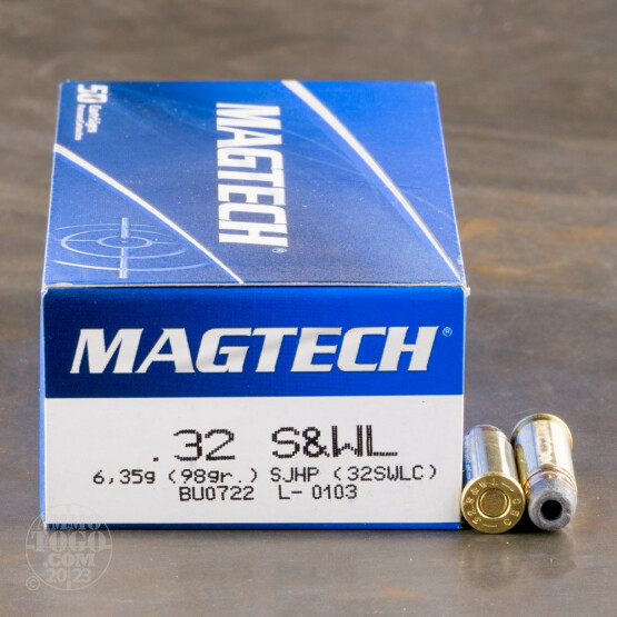 50rds – 32 S&W Long Magtech 98gr. SJHP Ammo