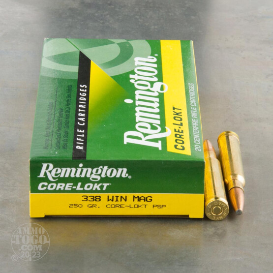 20rds - 338 Win Mag Remington Express 250gr. Core-Lokt PSP Ammo