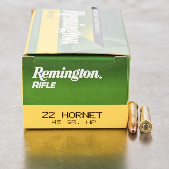 50rds - 22 Hornet Remington Rifle Express 45gr. Hollow Point Ammo