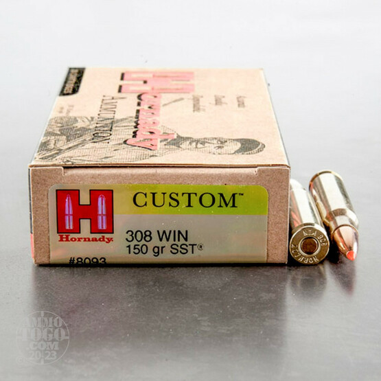 20rds - 308 Win. Hornady 150gr Super Shock Tip (SST) Ammo
