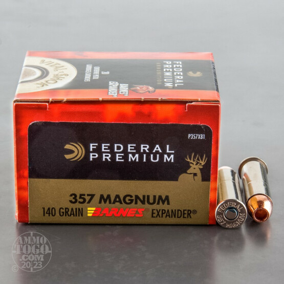 20rds - 357 Mag Federal 140gr. Barnes Expander Hollow Point Ammo