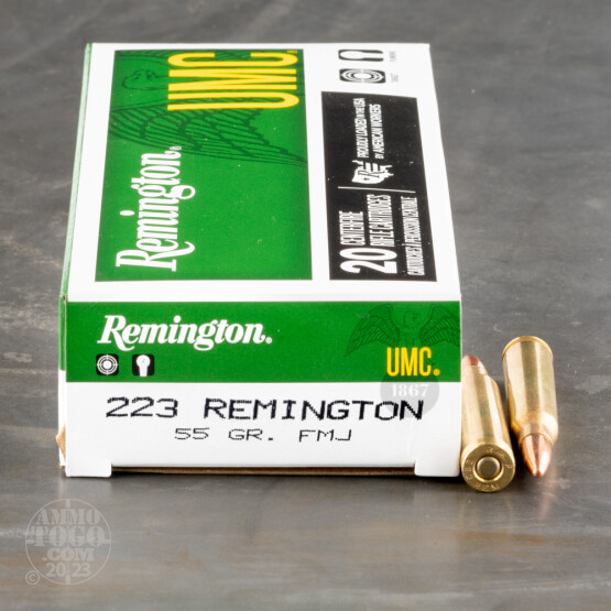 20rds - .223 Remington UMC 55gr. FMJ Ammo
