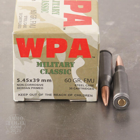 30rds - 5.45x39 WPA Military Classic 60gr. FMJ Ammo
