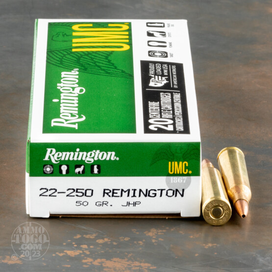 200rds - 22-250 Remington UMC 50gr. Hollow Point Ammo