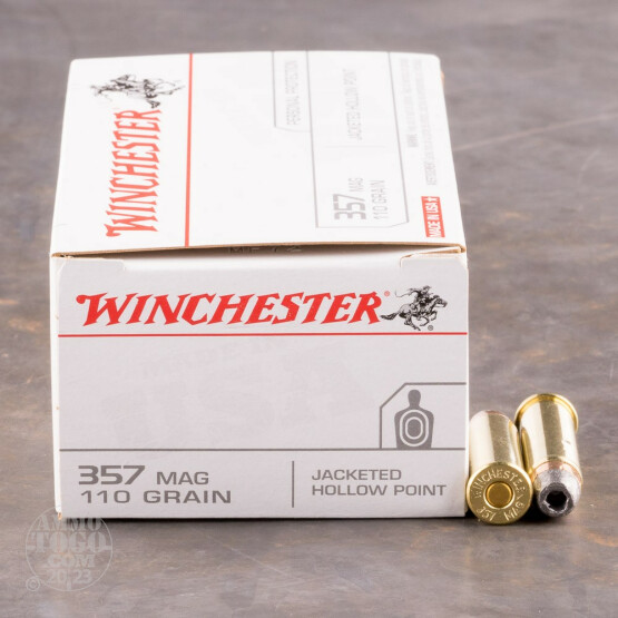 50rds - 357 Mag Winchester USA 110gr. Hollow Point Ammo