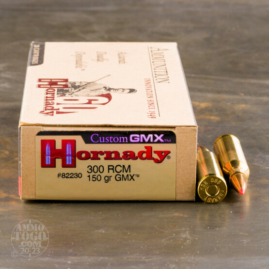 20rds - 300 RCM Hornady Custom 150gr. GMX Polymer Tip Ammo