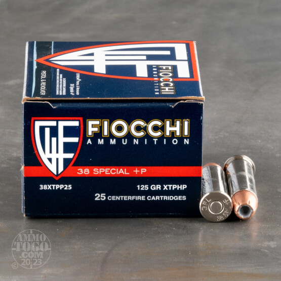 25rds - 38 Special Fiocchi 125gr XTP +P Hollow Point Ammo