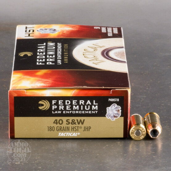 1000rds - 40 S&W Federal Premium Tactical 180gr. HST JHP Ammo