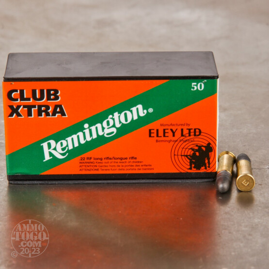 50rds - 22LR Remington Eley Club Xtra 40gr. Solid Point Ammo