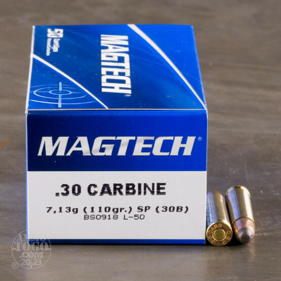 50rds - 30 Carbine Magtech 110gr. Soft Point Ammo