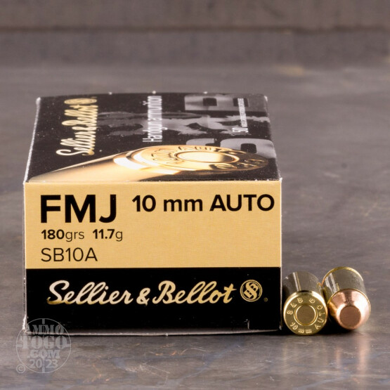 50rds - 10mm Auto Sellier & Bellot 180 Grain FMJ Ammo