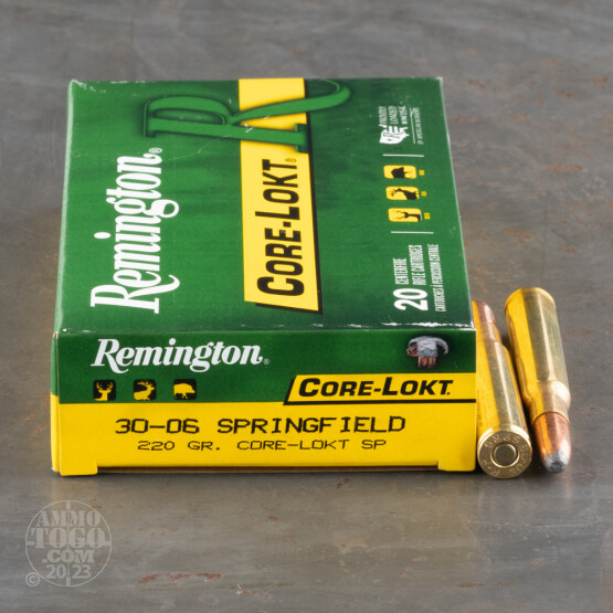 20rds - 30-06 Remington 220gr Core-Lokt Soft Point Ammo