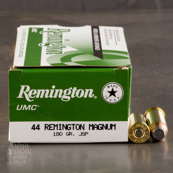 50rds – 44 Mag Remington UMC 180gr. JSP Ammo