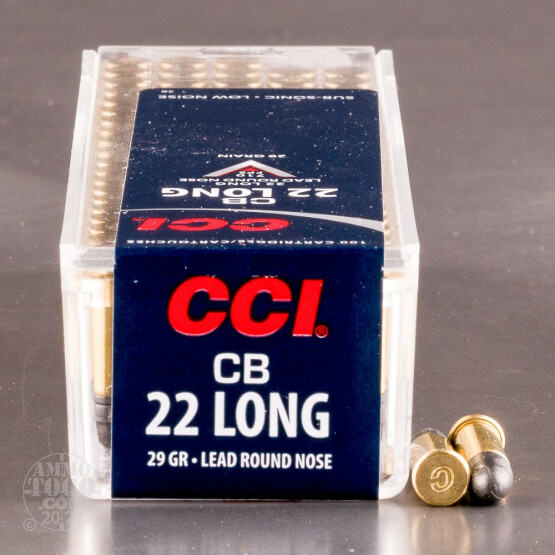 100rds - 22 CB Long CCI 29gr. Lead Round Nose Ammo
